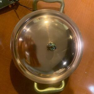 Copper Cookware with Gold Handles made in Italy CU Artigiana NWT 5” 3/8